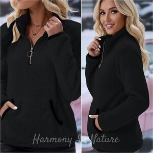 Lazy Mornings Fleece Sweatshirt - Black